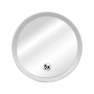 Espejo 5 Aumentos Pared Con Ventosas De Baño Ø17,5cm, Para Pared