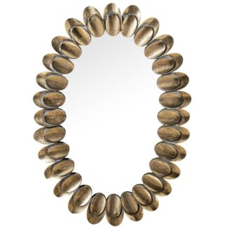 Espejo Ovalado Metal Dorado 65x4x92,5cm