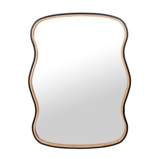Espejo Pared Madera 76x101cm Natural/negro Caucho+dm 76x3,5x101cm