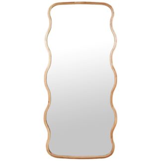 Espejo Pared Madera 76x170cm Natural Caucho+dm 76x3,5x170cm