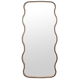 Espejo Pared Madera 76x170cm Natural/negro Caucho+dm 76x3,5x170cm