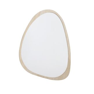 Espejo Pared Madera Natural, Colgado Vertical Y Horizontal 48,5x1,2x68,5cm