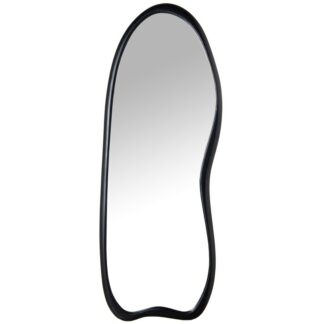 Espejo Pared Madera Negro Lacado, Solo Vertical 66,5x3x180cm Int:54x170cm