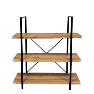 Estanteria 3 Baldas Dm+melamina, Metal Negro 100x33x106cm