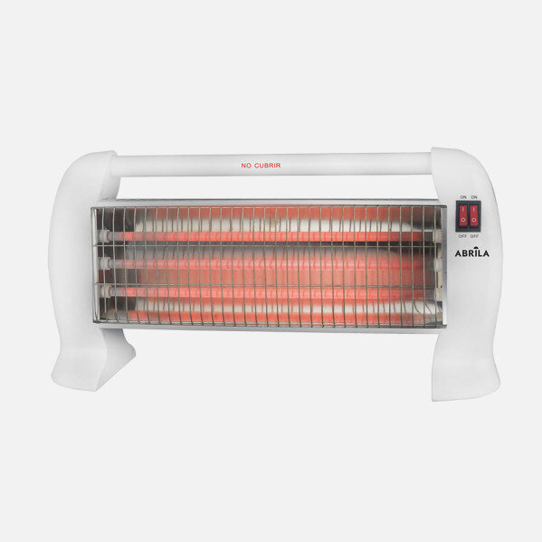 Estufa Elect.cuarzo Hunter 1200w Blanco 3pot.antivuelco Asa 25x48,5x12,5 Cm