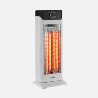 Estufa Electrica de Carbono Morris 900w Blanco/negro 2pot 2elem.Antivuelco,oscilante,64,5x24,5x20,5cm
