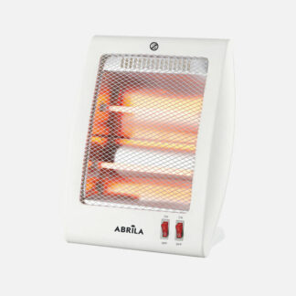 Estufa Electrica De Cuarzo Coker 800w Blanco 2pot Antivuelco 2elem,asa 35x29x14cm