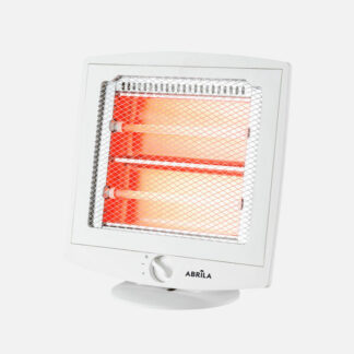 Estufa Electrica de Cuarzo Gordon 600w Blanco 2pot 2elem.antivuelco 29x29x16cm