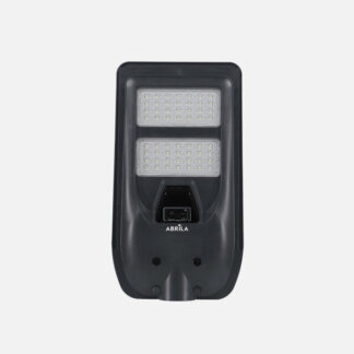 Farola Led Solar Bazan 100w 6500k Gris 1400lm Ip65 C/mando Sensor Movimiento Y Crepuscular 43x24x6cm