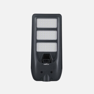 Farola Led Solar Bazan 200w 6500k Gris 2890lm Ip65 C/mando Y Sensor Movimiento Y Crepuscular 50x24x6cm