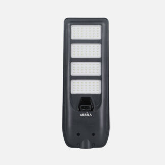 Farola Led Solar Bazan 300w 6500k Gris 3980lm Ip65 C/mando Y Sensor Movimiento Y Crepuscular 64x24x6cm
