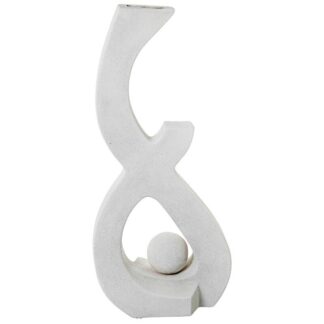 Figura Ceramica 76cm Abstracta Beige Arena 35x20x76cm