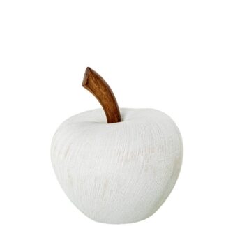 Figura Manzana Ceramica 35cm Espiral Blanco/beige 25x35cm