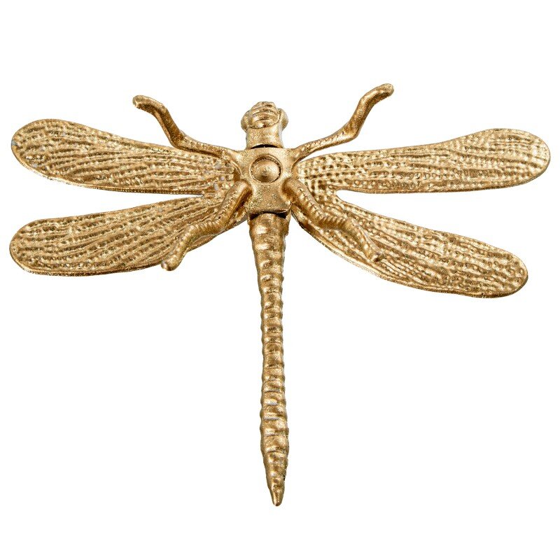 Figura Metal Libélula Dorada 11,5x9x3cm - Image 3