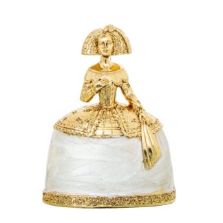 Figura Resina 15cm Menina Dorada/nácar 11x5,5x15cm