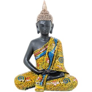 Figura Resina Buda Mosaico Colores 29x17x41cm