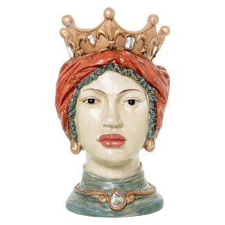 Figura Resina Busto Reina 16x14x24cm