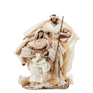 Figura Resina/tela Sagrada Familia 31cm 31cm