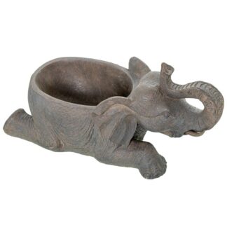 Figura/macetero Resina Elefante Tumbado 39x18x19cm