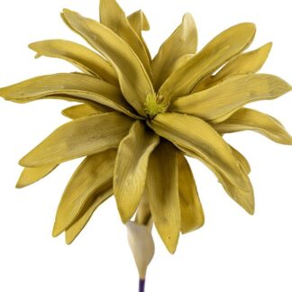 Flor Artificial Amarilla Espuma Eva, Plástico Y Papel Ø20x65cm