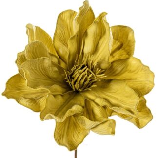 Flor Artificial Amarilla Espuma Eva Y Papel Ø20x70cm