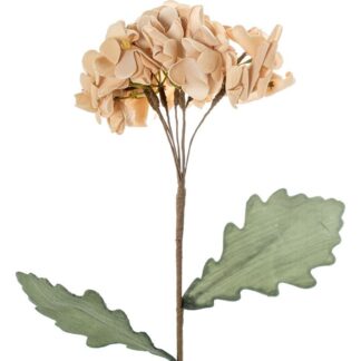 Flor Artificial Beige Espuma Eva, Plástico Y Papel 70cm