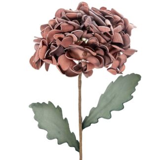 Flor Artificial Coral Espuma Eva, Plástico Y Papel 70cm