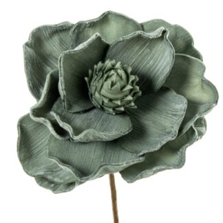 Flor Artificial Verde Espuma Eva Y Papel Ø13x65cm