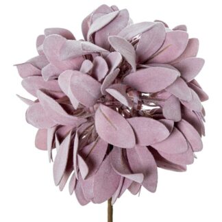 Flor Artificial Violeta Espuma Eva, Plástico Y Papel 65cm