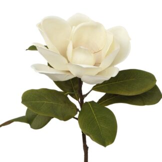Flor Crema Con Tallo Natural 70cm