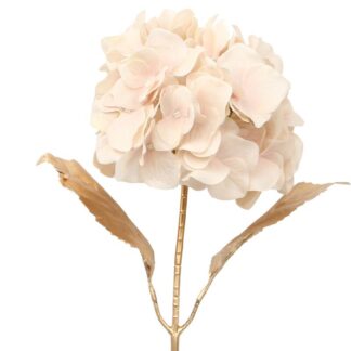 Flor Rosa Con Tallo Dorado 66cm