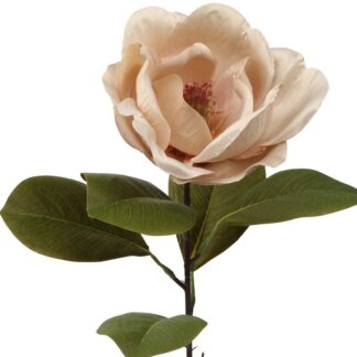 Flor Rosa Con Tallo Natural 70cm