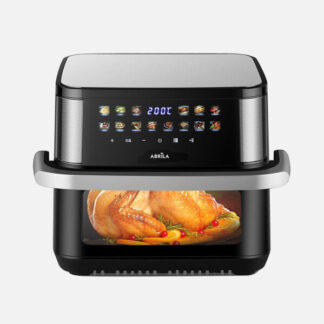 Freidora De Aire Lanus 10l 2000w Negro/acero Doble Resistencia Display,temporiz.termostato Tactil 33,5x45x37,5cm