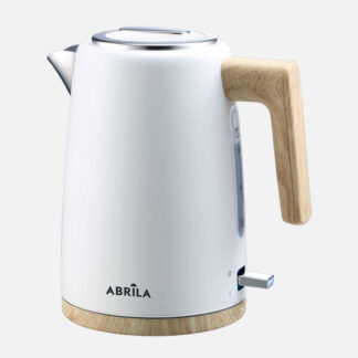 Hervidor De Agua Elec.thaler Blanco/haya/plata 1,7l 2200w  Base Giratoria Tacto Frio,apagado Autom.seguridad 24x22,5x15,5cm