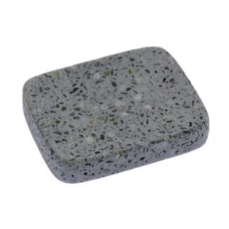 Jabonera Baño Acrílica Gris C/motas 11x8,5x2cm