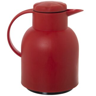 Jarra Termo Roja Polipropileno Vidrio 1l, Libre De Bpa 20x15x23cm