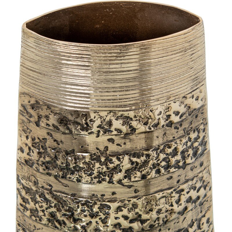 Jarrón Aluminio Dorado 17x10x30cm - Image 3