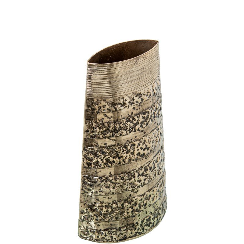 Jarrón Aluminio Dorado 17x10x30cm - Image 5