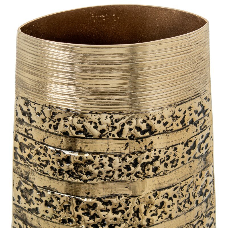 Jarrón Aluminio Dorado 22x12x38cm - Image 3