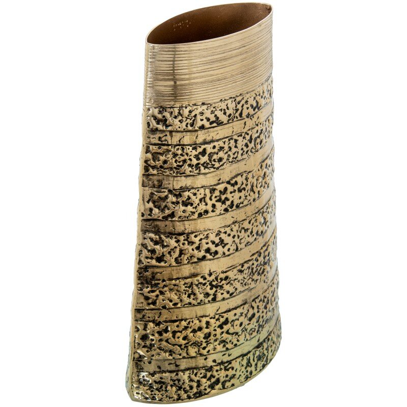 Jarrón Aluminio Dorado 22x12x38cm - Image 5