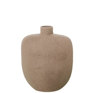 Jarron Botella Ceramica 26cm Marron Rugoso 20x13x26cm