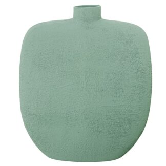 Jarron Botella Ceramica 32cm Verde Rugoso 30x14x32cm