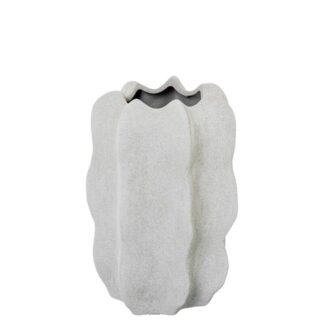 Jarrón Cactus Cerámica 33cm Gris Arena Ø21x33cm