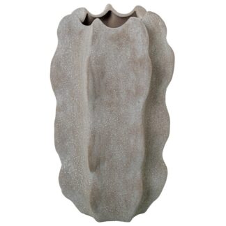 Jarrón Cactus Cerámica 45cm Marrón Arena Ø26x45cm