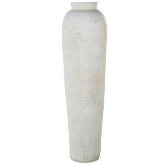 Jarrón Cerámica 100cm Blanco Mate Ø26x100cm