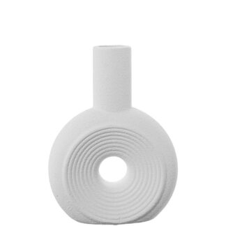Jarrón Cerámica 19,5cm Blanco 14,5x6x19,5cm