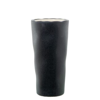 Jarron Ceramica 23cm Negra Ø12x23cm