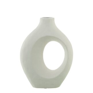 Jarron Cerámica 26cm Blanco Mate 20x8x26cm