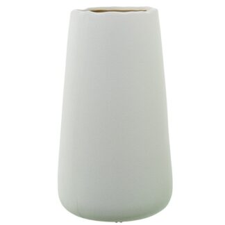 Jarron Ceramica 28cm Crema Rugosa Ø16x28cm