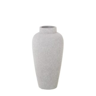 Jarrón Cerámica 30cm Blanco Arena Ø15x30cm